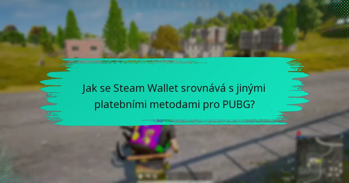 Jak se Steam Wallet srovnává s jinými platebními metodami pro PUBG?